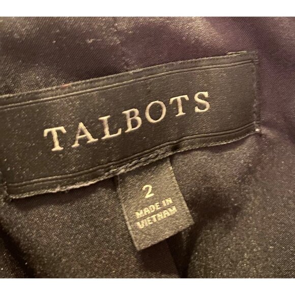 Talbots Black Double-Breasted Jacket Blazer Size 2 - Picture 3 of 9